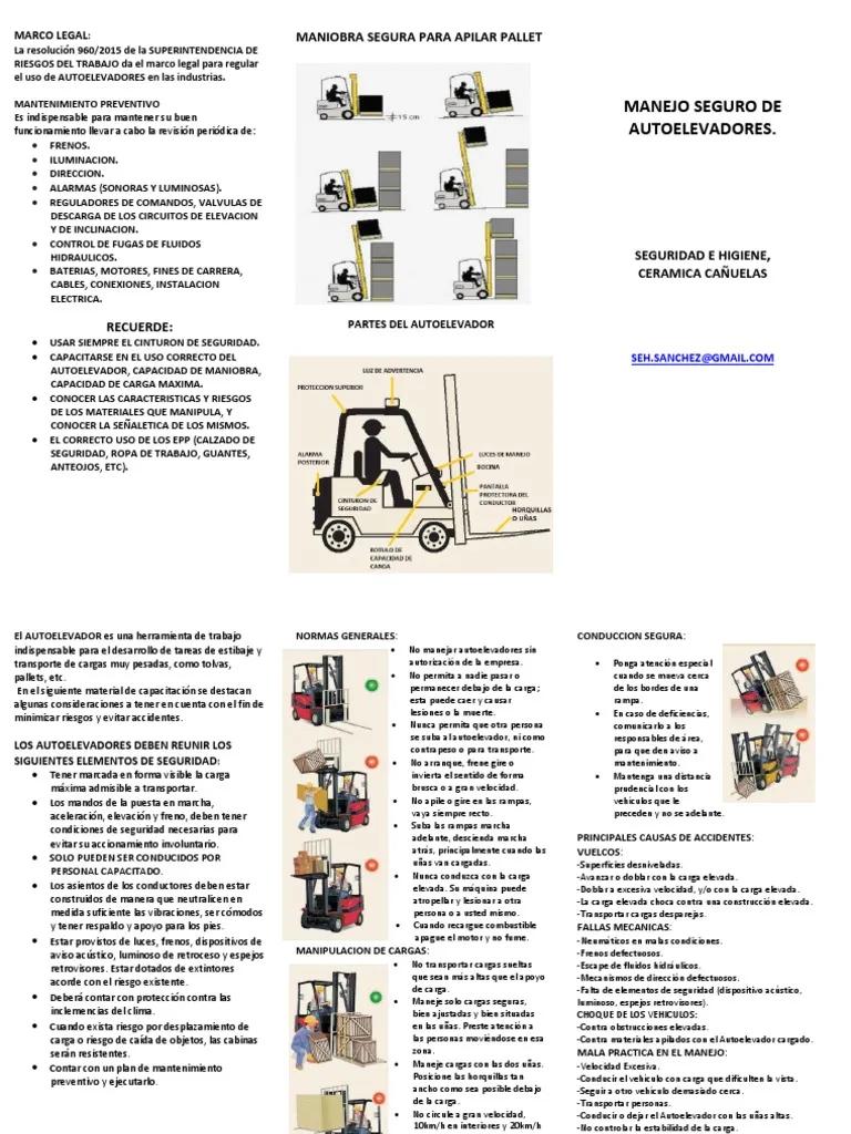 Manejo de Autoelevadores: Actos Inseguros y Prevención de Accidentes - Cuáles son los actos inseguros de un conductor manejo de autoelevadores actos inseguros - Cuáles son los actos inseguros de un conductor