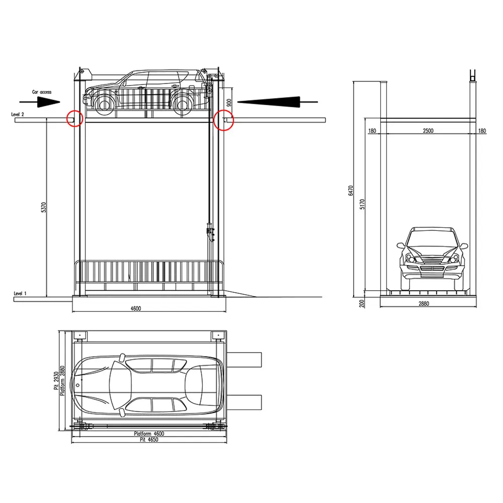 dimensiones garaje montacargas - Cuánto mide un ascensor de coches