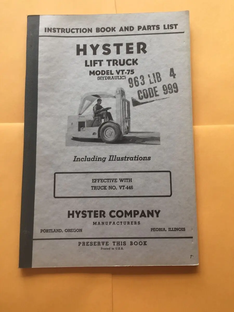 manual de operacion de montacargas hyster - Cuánto pesa una grúa horquilla Hyster