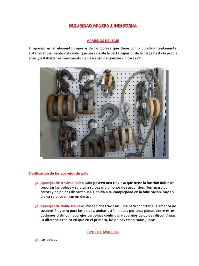 Diferencia entre aparato para izar aparejo y montacargas - Qué es un equipo de aparejo diferencia entre aparato para izar aparejo y montacarga - Qué es un equipo de aparejo